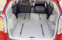 Toyota Matrix 53.2 cubic feet cargo storage room with seats down