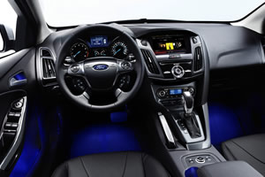 Ford Focus royal blue ambient lighting