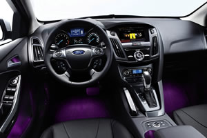 Ford Focus purple ambient lighting